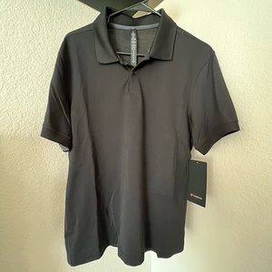 Lululemon Tech Pique Polo Black Medium M Slim Men’s Shirt Modern New w/ Tags